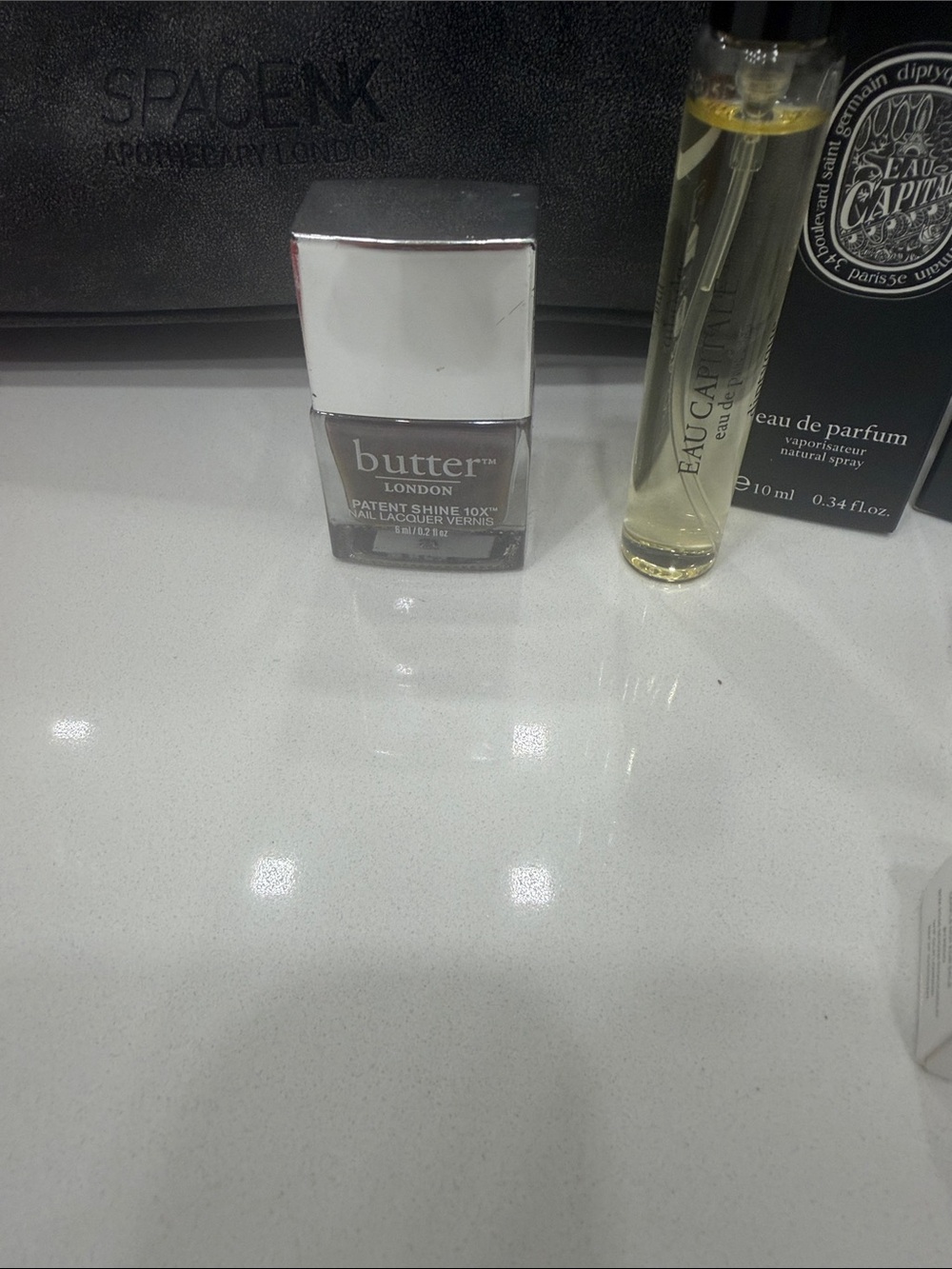 SPACENK  APOTHECARY LONDON Lg Cosmetic Bag / Clutch W/ Diptyque ,Butter London + - Picture 3 of 7